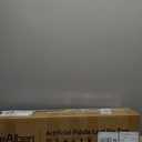 6FT Artificial Fiddle Leaf Fig Tree - Tall Fake Tree with White Planter&Seagrass Basket, Large Faux Ficus Lyrata Tree Floor Plants for Indoor Home Decor Office Living Room Housewarming Gift