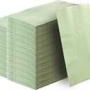 100 Pieces 3-ply Sage Green Napkins 13 x 15.7 Inches Guest Bathroom Napkins Dessert Napkins Disposable Hand Towels for Bathroom Wedding Birthday Party Paper Dinner Napkins (100 Pieces Sage Green Napkins)