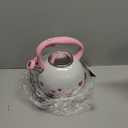 Paris Hilton Whistling Stovetop Tea Kettle, Stainless Steel with Iridescent Heart Design, Soft Touch Handle, 2.5-Quart, Iridescent