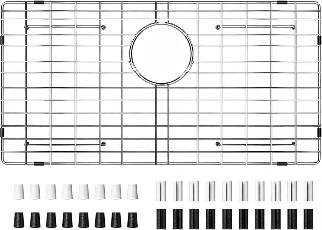 Sink Grid 27-9/16" x 14-9/16",Rear Drain with Corner Radius 3/16", 27.625" x 14.7" x 1"