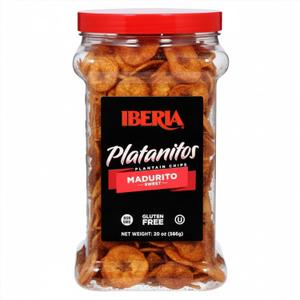 4 x Iberia Maduritos Naturally Sweet Plantain Chips, 20 Ounce (Pack of 1)