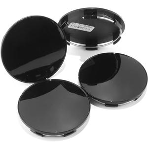 2.6in Wheel Center Caps 66mm ABS Plastic Wheel Center Hubcaps 4Pcs, Glossy Black, Snap-in Installation Diameter: 60.0mm/2.38in, Outer 66mm/Inner 60.6mm