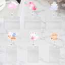 6 Pcs Nurse Badge Reels,Retractable Badge Reels,Cute Clip On ID Lanyard with Waterproof Clear ID Card Badge Holder for Nurses Doctors Kids (Lovely Style)
