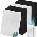 2 Pack C545 True High Efficiency Replacement Filter S Compatible with Winix C545 Air Purifi-er, Replaces Part 1712-0096-00 and 2522-0058-00, 2 x True Filter + 8 x Activated Carbon Pre-Filter