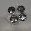 Set of Four 2 1/8" Black and Chrome Center Wheel Cap Kit, for Current and Late Model Ford Passenger Cars - Does not fit Ford Truck or SUV Wheels