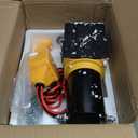 RUGCEL WINCH 13500lb Waterproof Electric Truck Winch 12V Synthetic Black Rope Winch with Hawse Fairlead,Wired Handle and 2 Wireless Remote,for Trailer and Wrangler in Car Lift