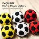 2 x Soccer Hackys Footbag Sacks, Soft Plush Footbags for Adults,Durable Fleece Juggling Balls, for Foot Coordination Training, Stress Relief Toy, Design for Indoor & Outdoor Play