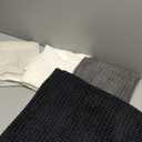 Topfinel Grey Couch Pillow Covers for Living Room 45x45 cm Set of 4,Mid Century Modern White Neutral Corduroy Corn Throw Pillows,Rustic Square Bench Chair Cushion(18 Inch/Grey)