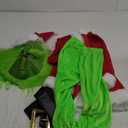 6PCS Kids Green Monster Costume Santa Claus Outfit for Boys Girls Christmas Cosplay Party Accessory Suits (Small)