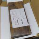 QEEIG Bathroom Floating Shelves for Wall - 15.7" Wall Mounted Shelf Over Toilet Farmhouse Home Decor Display Bookshelf Small 15.7 x 6.7 inch Set of 2, Rustic Brown (008-40BN)