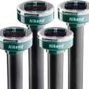 Gopher Repellent Ultrasonic Solar Powered - Mole Repellent Stakes Outdoor Pet Safe - Groundhog Repeller Snake Rodent Gopher Spikes Chaser - Sonic Mole Deterrent Devices (4)