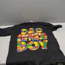 Dad of The Birthday Boy Building Bricks Family Party Decorations T-Shirt M