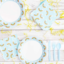 Rainbow Party Dinnerware Set for 24 Guests (144 Pieces)