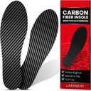 1 Pair Carbon Fiber Insole for Men & Women: 1.2mm Thick Rigid Shoe Insert Support Turf Toe, Foot Fractures, Hallux Rigidus & Limitus for Sports, Hiking, Trekking - Alternative to Post Op Shoe, 245mm