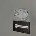 Uyiton Compatible with iPhone 17 Pro Camera Lens Protector - [Not Easy to Break][Strong Adsorption][Case-Friendly] Metal Tempered Glass Rear Camera Screen Cover - Silver