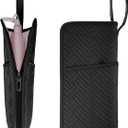 SITHON Hot Tools Holder & Mat, Heat Resistant Hair Tools Travel Bag Portable Hot Tools Organizer Cover Pouch for Curling Flat Irons, Hair Straightener and Styling Tools (Bag Only) (Black)