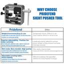 Pridefend Sight Pusher for Glock Square Slides,Sight Pusher Tool, Heavy Duty Pistol Rear Sight Pusher for Glock,Adjustment Sight Pusher for Handguns Semi-Auto Pistol Slides