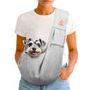 Tomkas Small Dog Sling Carrier - Zipper Pocket & Classic Strap - for 3-10 lbs Pets(Grey)