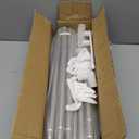 Mengersi Canopy Bed Frame Post Queen Size,Stainless Steel Canopy Frame Poles Four Corner Bed Bracket Fit for Metal/Wood Bed Bedroom Decor (Silver-style)