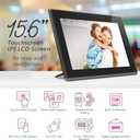 Aluratek 15.6" WiFi Digital Photo Frame with Touchscreen IPS LCD Display & 16GB Built-in Memory, Photo/Music/Video (AWS15F) , Black