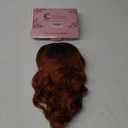 Auburn Wig with Bang for Women Orange Short Wavy Bob Wigs Ombre Auburn Curly Wavy Wig Copper Wigs with Dark Root Synthetic Natural Looking Heat Resistant Fiber Hair for Daily Party Use 14 Inch