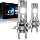H7 Bulbs Fog Lights, 6000K Cool White Super Bright Fog Light, Plug and Play, Pack of 2