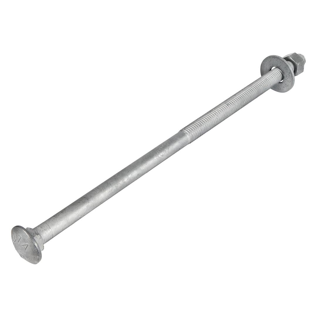 5/8" x 14" (25 pk) Hot Dip Galvanized 307A Carriage Bolt, Washer, Nut Kit by Makers Bolt