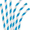 7.75 Blue Stripe Jumbo Eco-Flex Paper Straws, 4,800 ct. (One Size)