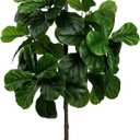 Artificial Fiddle Leaf Fig Tree 6FT - Large Fake Tree with White Planter, Tall Faux Ficus Lyrata Tree Floor Plants for Indoor Home Decor Office Living Room Housewarming Gift, 1Pack