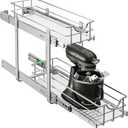 WelFurGeer 2-Tier Kitchen Cabinet Pullout Shelf and Drawer Organizer, Soft Close Pantry Pull Out Shelves, Heavy Duty Pull Out Cabinet Organizer with Shelf Liner for Kitchen Cabinets, Pantry Storage