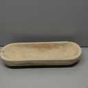 Farmlyn Creek Handmade Wooden Dough Bowl for Home Decor - 17 x 6 x 3 In Dough Bowl for Candle Making for Coffee Table Decor