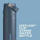 STANLEY IceFlow Flip Straw 2.0 Water Bottle 16 OZ | Built-In Straw with Larger Opening | Lightweight & Leak-Resistant | Insulated Stainless Steel | BPA-Free | Frost