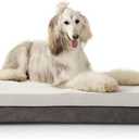 Laifug Orthopedic Memory Foam Dog Bed Extra Large Dog Bed with Pillow and Durable Water Proof Liner & Removable Washable Cover & Smart Design(Dark Grey)