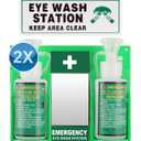 Portable Eyewash Station OSHA-Approved - Wall-Mounted Emergency Eye Wash Flush Bottles Kit 16oz Without Eyewash Solution 2Pcs
