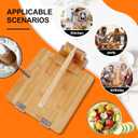 Premium Wooden Tortilla Press, Tortilla Press 10 Inch, Tortilla Maker With 50 Pieces Parchment Paper For Tortillas Roti Burrito, Mexican Tacos, Patacones Square