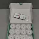 Topstone Flickering Flameless Battery Operated LED Tea Lights Candles with Remote Control,Amber Decorative Timer Candles for Home and Festival Decoration,Set of 12