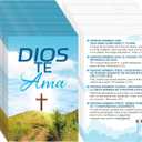 200 Pcs Spanish Gospel Tract Card Salvation Cards Pocket Holy Postcards Prayer Postcards Christian Inspirational Bible Verses for Christian Gifts Women Men (Dios Te Ama)
