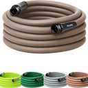 Flexzilla Colors Garden Hose 5/8 in. x 50 ft., Lightweight All-Weather Water Hose, Durable and Flexible, Leak-Free Connections, Brown Mulch