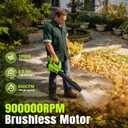 Leaf Blower Cordless,Electric Leaf Blower with 2 4.0Ah Battery Powered and Fast Charger, Lightweight Cordless Blowers for Spring Lawn Care and Dust,6 Speed Control