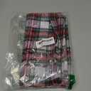 AQOTHES Pack of 2 Christmas Plaid Decorative Throw Pillow Covers Scottish Tartan Cushion Case for Farmhouse Home Holiday Decor Red and White, 20 x 20 Inches