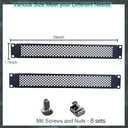 1U Blank Rack Mount Panel, 19 Inch Disassembled Cable Management Panel Spacer W/Brush for Server Network Rack Enclosure Cabinet (2pcs-Venting)