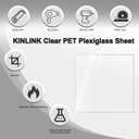 KINLINK 24x36 Plexiglass Sheets 1/8 inch Thick, 3mm Clear PET Large Acrylic Sheets Plastic Sheet for DIY Project, Craft, Table top, Picture Frame, Acrylic Sign and Wedding Invitation 2 Pack