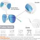 Lightweight TAC Polarized Tinted Classic Vintage Retro 70s Sunglasses, TR-90 Frame for Women Men, UV 400 Protection (White)
