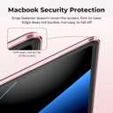 EooCoo Case Compatible with MacBook Air 13 inch M4 2025 2024 2023 2022 M3 M2 A3240 A3113 A2681, Crystal Hard Scratch Resistant Protective Cover Compatible for MacBook Air 13.6 inch Case, Crystal Pink