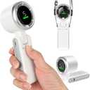 Portable Handheld Turbo Fan for Travel - 5 Gear Wind, Up to 12 Working Hours, 3-IN-1 Handheld Mini Fan with Air Turbo Tech Cooling, Perfect Personal Rechargeable Pocket Fan for Outdoor Activities