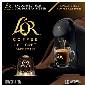 LOR BARISTA Espresso & Coffee Maker & Barista System, 3 Espresso Brew Styles, Single-Serve Coffee & Nespresso Capsule Compatible, Built-in Frother, Espresso, Cappuccino & Latte Maker, Black,