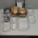 Rubbermaid Brilliance Glass Food Storage Containers, Assorted Sizes, Set of 9, BPA-Free, Leak-Proof, Clear