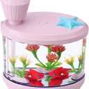 ACEBON Portable Mini Humidifier, 460ml Cool Mist Small Humidifier, USB Quiet Operation Desktop Humidifiers for Baby Bedroom Travel Office Home, 2 Mist Modes (Pink)