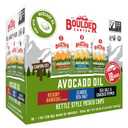 Boulder Canyon Avocado Oil Kettle Style Potato Chips Variety Pack, 18 Count - Gluten-Free, Non-GMO, Hickory Barbecue, Classic Sea Salt, Sea Salt & Cracked Pepper (1 oz Bags)