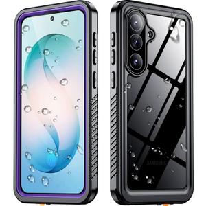 SPIDERCASE for Samsung Galaxy S26 Plus Case Waterproof, Built-in Screen Protector [IP68 Underwater] [Military Grade Shockproof] Full Body Sealed Protection for Galaxy S26 Plus Case 6.7", Purple/Clear